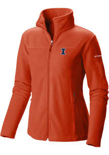 Columbia Illinois Fighting Illini Womens Orange Give and Go II Fleece Light Weight Jacket