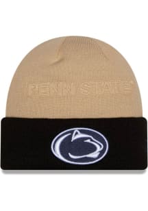New Era Penn State Nittany Lions Brown DL Embossed Cuff Mens Knit Hat