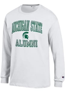 Champion Michigan State Spartans White Est Date Alumni Jersey Long Sleeve T Shirt