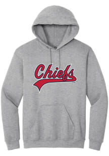 Summit Sportswear Peoria Chiefs Mens Grey Alt Logo Wordmark Long Sleeve Hoodie