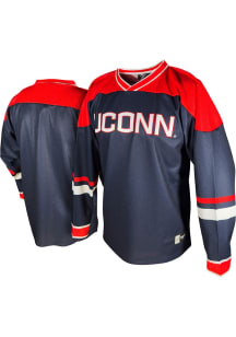 Genuine Collective  UConn Huskies Mens Navy Blue Replica Hockey Jersey