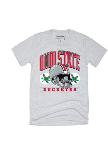 Homefield Ohio State Buckeyes White Vintage Helmet Short Sleeve T Shirt