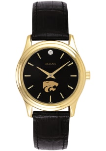 Bulova K-State Wildcats Leather Womens Watch