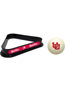 Utah Utes Team Logo Cue Ball Combo Billiard Ball Rack