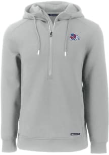 Cutter and Buck Fresno State Bulldogs Mens Ash Roam Hood