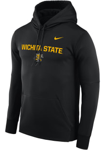 Nike Wichita State Shockers Mens Black Primary Logo Therma Pullover Hood
