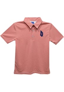 Vive La Fete Duquesne Dukes Youth Red Pencil Stripe Short Sleeve Polo Shirt