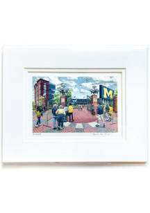 Michigan Wolverines Stadium Print Wall Art - Blue