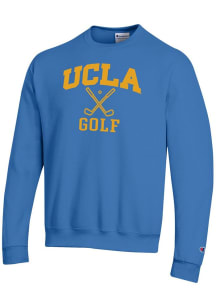 Champion UCLA Bruins Mens Light Blue Golf Icon Powerblend Long Sleeve Crew Sweatshirt