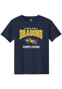Summit Sportswear Drexel Dragons Youth Navy Blue Womens Lacrosse Short Sleeve T-Shirt