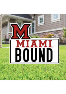 Miami RedHawks School Bound Yard Sign - White