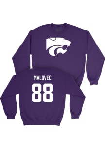 Timotej Malovec  Campus Ink K-State Wildcats Youth Purple NIL Legacy Long Sleeve Crew Sweatshirt