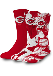Cincinnati Reds ISlide iSlide Primary Mens Crew Socks