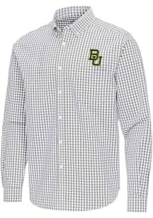 Antigua Baylor Bears Mens Ash Ellis Long Sleeve Dress Shirt