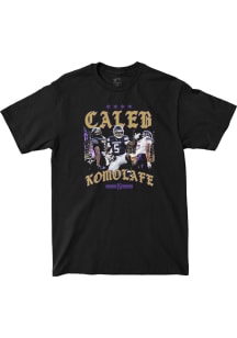 Caleb Komolafe Northwestern Wildcats Youth Black Big Ten Media Days Custom Player Tee
