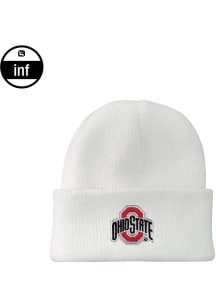 LogoFit Ohio State Buckeyes INF Northpole Cuffed Baby Knit Hat - White