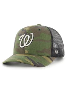 47 Washington Nationals Camo Trucker Adjustable Hat - Green