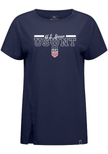 Levelwear USWNT Womens Navy Blue Influx Vanguard Short Sleeve T-Shirt
