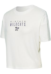Concepts Sport K-State Wildcats Womens White Flowy Short Sleeve T-Shirt