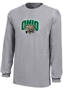 Champion Ohio Bobcats Youth Grey Core Long Sleeve T-Shirt