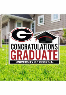 Georgia Bulldogs Congratulations Graduate Yard Sign - White