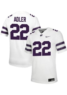 Jason Adler  Nike K-State Wildcats White Football NIL Game Football Jersey