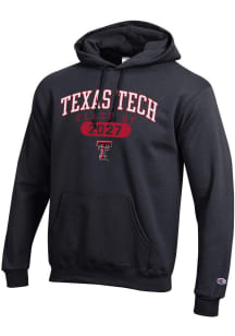 Champion Texas Tech Red Raiders Mens Black Class of 2027 Powerblend Long Sleeve Hoodie