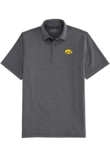 Vineyard Vines Iowa Hawkeyes Mens Black St. Jean Short Sleeve Fashion Polo