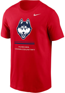 Nike UConn Huskies Red Dri-Fit Core Short Sleeve T Shirt