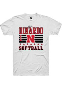 Olivia DiNardo Nebraska Cornhuskers White NIL Striped Short Sleeve Player T Shirt