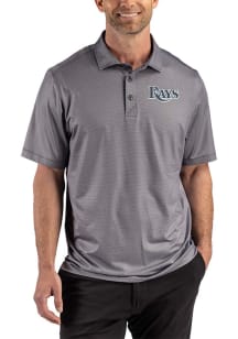 Cutter and Buck Tampa Bay Rays Black Mono Lattice Big and Tall Polo