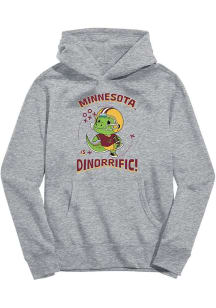Vive La Fete Minnesota Golden Gophers Toddler Grey Dino-Riffic Long Sleeve Hooded Sweatshirt