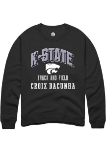Croix DaCunha K-State Wildcats Mens Black NIL Arch Logo Player Crew