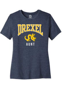 Summit Sportswear Drexel Dragons Womens Navy Blue Aunt Short Sleeve T-Shirt