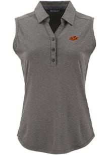 Cutter and Buck Oklahoma State Cowboys Womens Black Forge Eco Polo Shirt