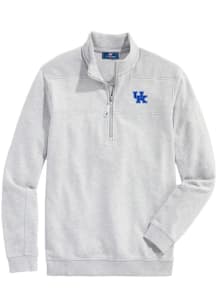 Vineyard Vines Kentucky Wildcats Mens Grey Shep Shirt Long Sleeve Qtr Zip Pullover