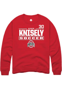 Alexis Knisely Ohio State Buckeyes Mens Red NIL Stacked Box Player Crew