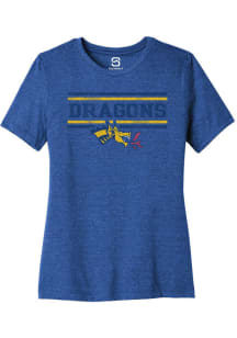 Summit Sportswear Drexel Dragons Womens Blue Bars Short Sleeve T-Shirt