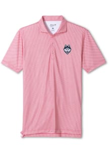Johnnie O UConn Huskies Mens Red Hex Short Sleeve Fashion Polo