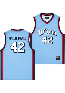Gandy Malou-Mamel  Campus Ink UConn Huskies Youth NIL Script Light Blue Basketball Jersey