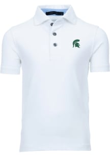 Greyson Michigan State Spartans Youth White Tala Short Sleeve Polo Shirt