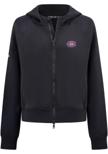 Levelwear Montreal Canadiens Womens Black Judd 3D Embroidered Patch Long Sleeve Full Zip Jacket