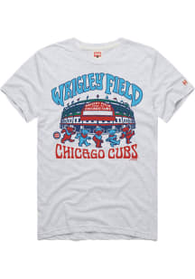 Homage Chicago Cubs Ash Grateful Dead Wrigley Field Short Sleeve Fashion T Shirt