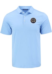 Cutter and Buck Philadelphia Union Mens Light Blue Coastline Eco Short Sleeve Polo