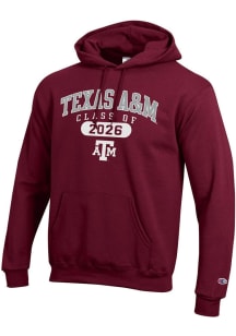 Champion Texas A&M Aggies Mens Maroon Class of 2026 Powerblend Long Sleeve Hoodie