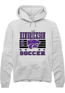 Lily Hendrickson K-State Wildcats Mens White NIL Striped Player Hood
