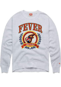 Homage Indiana Fever Mens Ash Crest Logo Long Sleeve Fashion Sweatshirt