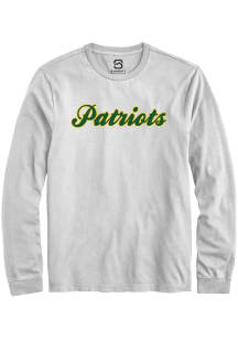 Summit Sportswear George Mason University White Wordmark Long Sleeve T Shirt