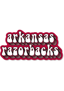Arkansas Razorbacks 2" Bubble Text Dizzler Stickers - Red
