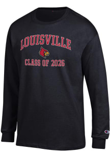 Champion Louisville Cardinals Black Font Class of 2026 Jersey Long Sleeve T Shirt